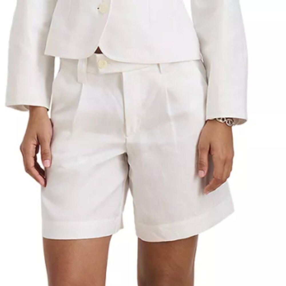 Alex Mill Luna Pleated Linen Shorts, 0, NWT